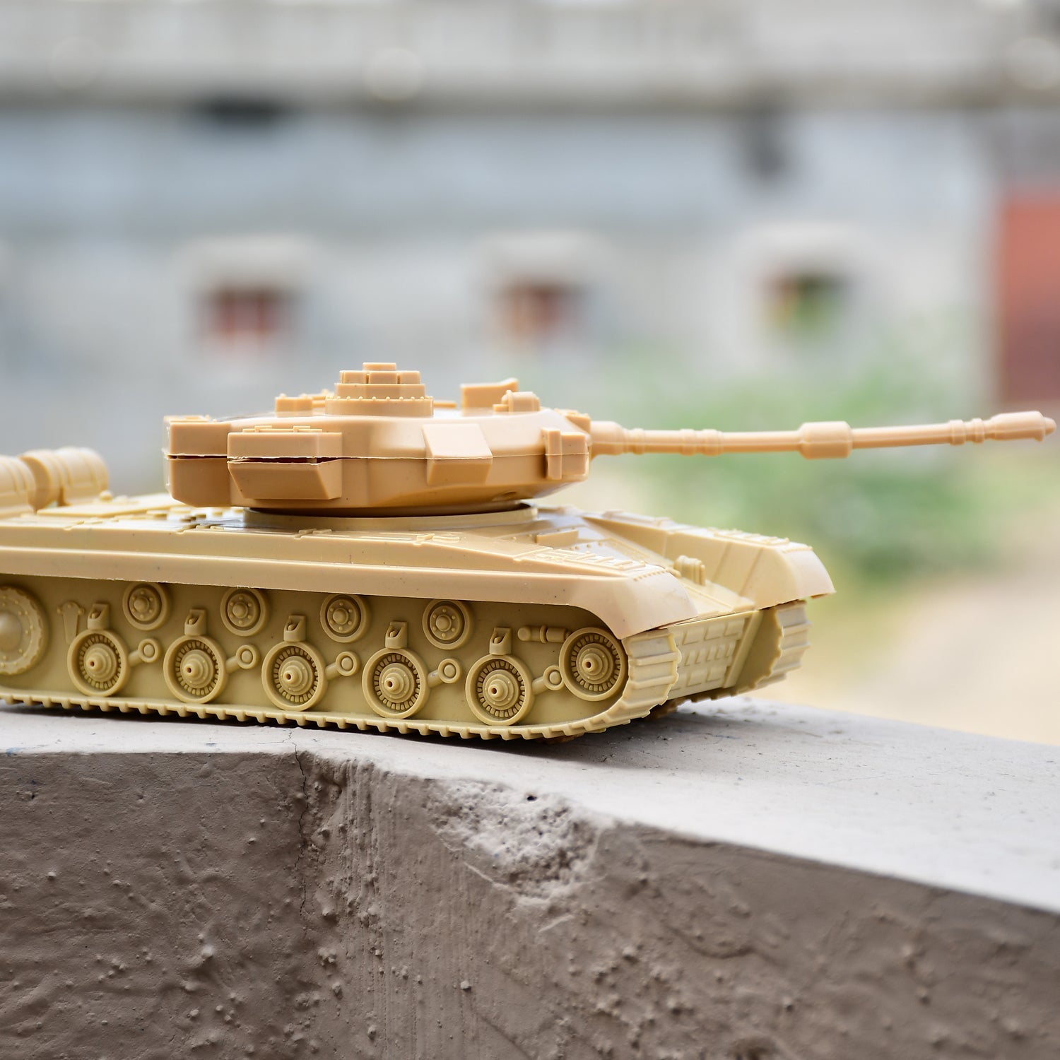 Army tank toy, pull back feature, close-up of details Army tank toy, pull back feature, close-up of details